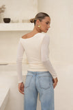 Jayn Beige Asymmetric Top