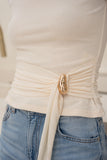 Jayn Beige Asymmetric Top