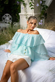 Vivie Green Layer Top