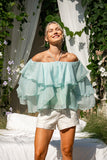 Vivie Green Layer Top