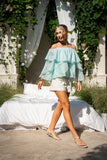 Vivie Green Layer Top