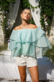 Vivie Green Layer Top