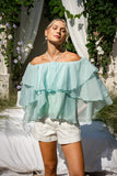 Vivie Green Layer Top