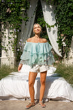 Vivie Green Layer Top