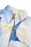 Hibiscus Blue Floral Shirt