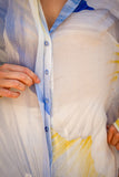 Hibiscus Blue Floral Shirt