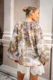 Paradise Green Tropical Blouse