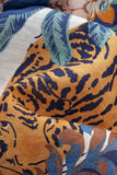 Wild Blue Tropical Blouse