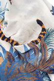 Wild Blue Tropical Blouse