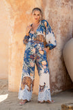 Wild Blue Tropical Pants
