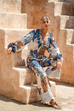 Wild Blue Tropical Pants