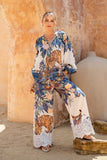 Wild Blue Tropical Blouse