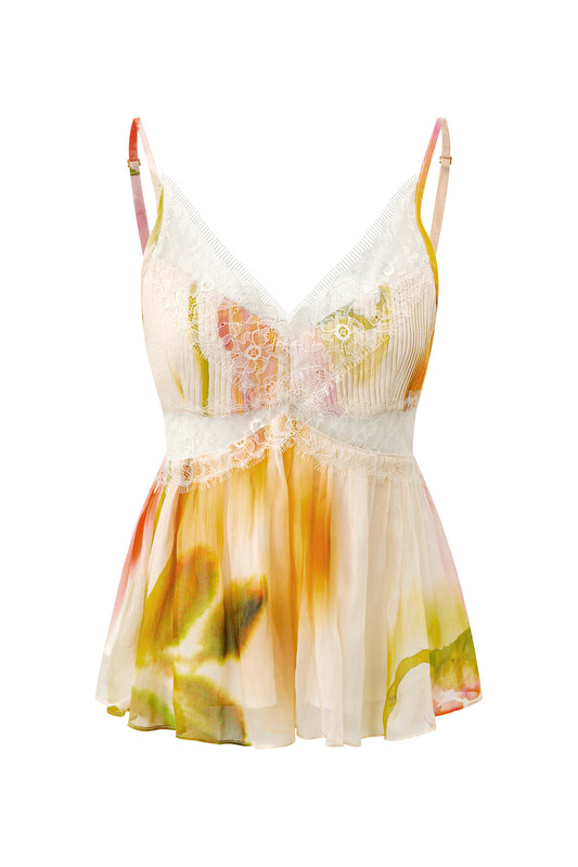 Golden Multi Floral Cami Top