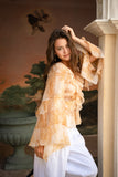 Sunwoven Paisley Ruffle Blouse