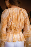 Sunwoven Paisley Ruffle Blouse