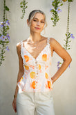 Peach Orchards Orange Cami Top