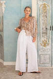 Suze Beige Paisley Blouse