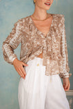 Suze Beige Paisley Blouse