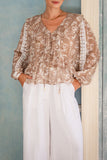 Suze Beige Paisley Blouse