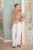 Suze Beige Paisley Blouse