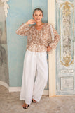 Suze Beige Paisley Blouse