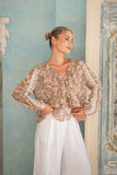 Suze Beige Paisley Blouse