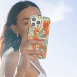 Noemi Orange Floral iPhone Case