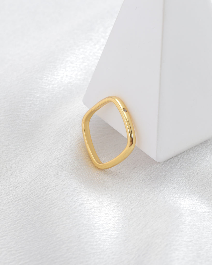 Quad Gold Square Ring