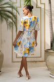 Florida Blue Tropical V-Neck Mini Dress