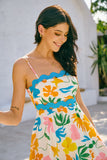 Magnolia Yellow Blue Floral Ric Rac Mini Dress