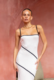 Elia White Contrast Maxi Dress