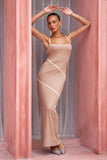 Elia Mocha Contrast Maxi Dress