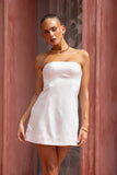 Penelope White Puff Sleeve Mini Dress