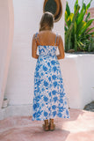 Mika Blue Floral Midi Dress