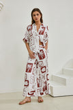 Mira Brown Sea Shells Tropical Shirt