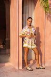 Tarot Multicolour Abstract Drawstring Shorts
