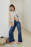 Jaxon Blue Yellow Contrast Stripe Shirt