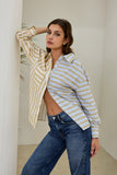Jaxon Blue Yellow Contrast Stripe Shirt