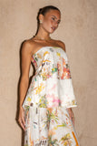 Isola Multicolour Tropical Strapless Top