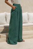 Maggie Forest Green Wide Leg Pants