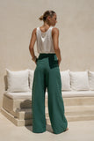 Maggie Forest Green Wide Leg Pants