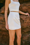 Cara White Mini Skirt