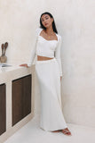 Valerie White Knit Maxi Skirt