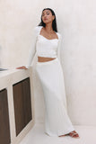 Valerie White Knit Maxi Skirt