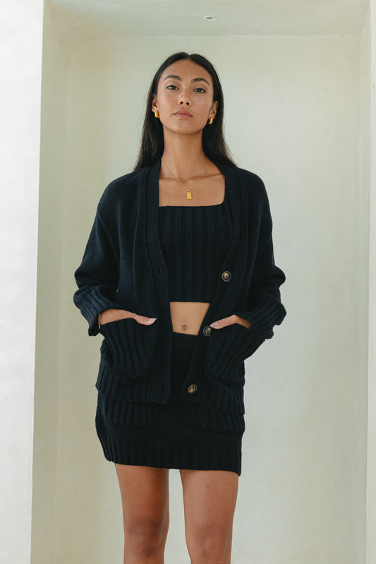 Alice Black Knit Cardigan