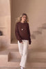 Alia Brown Cable Knit Sweater