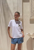 Xio X Knit Patch White T-Shirt