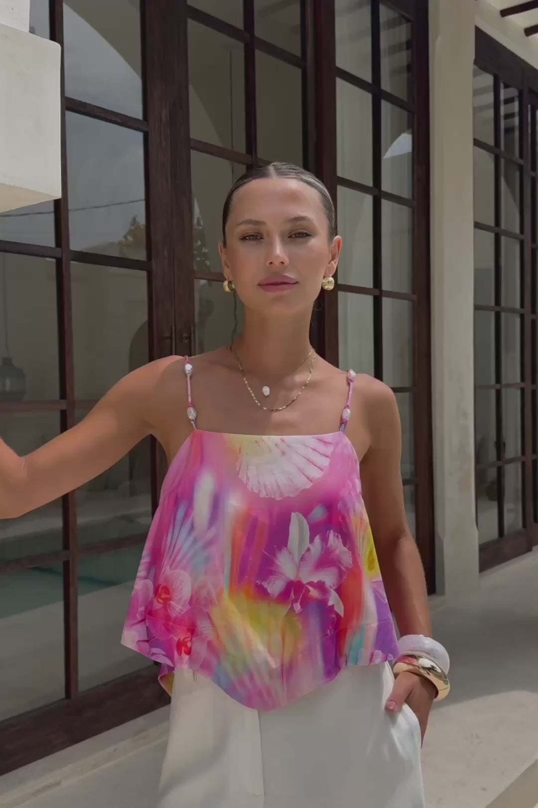 Cirella Multicolour Abstract Cami Top