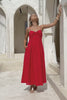 Lumi Red Sweetheart Maxi Dress