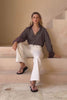 Rin Brown Stripe Shirt